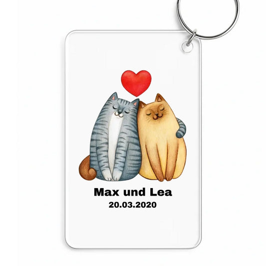 Wir als Katzen - Personalisierter Schlüsselanhänger