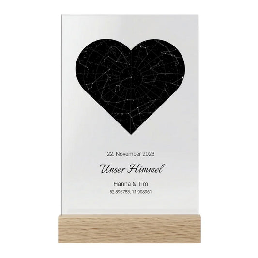 Unser Himmel - Personalisierte Acryltafel (20x30)