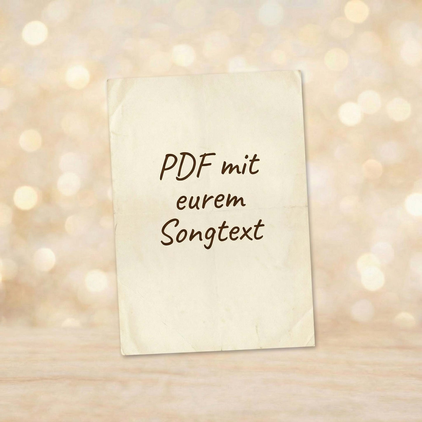 PDF mit dem Songtext zu deinem personalisierten Lied